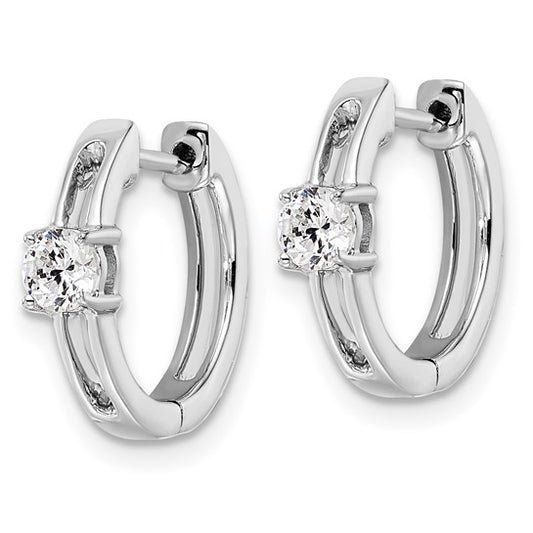 14KW True Origin Lab Grown Diamond VS/SI DEF Hinged Hoops