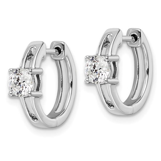 14KW True Origin Lab Grown Diamond VS/SI DEF Hinged Hoops