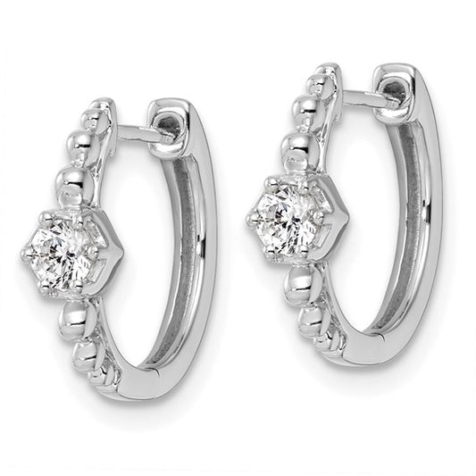 14KW True Origin Lab Grown Diamond VS/SI DEF Hinged Hoops