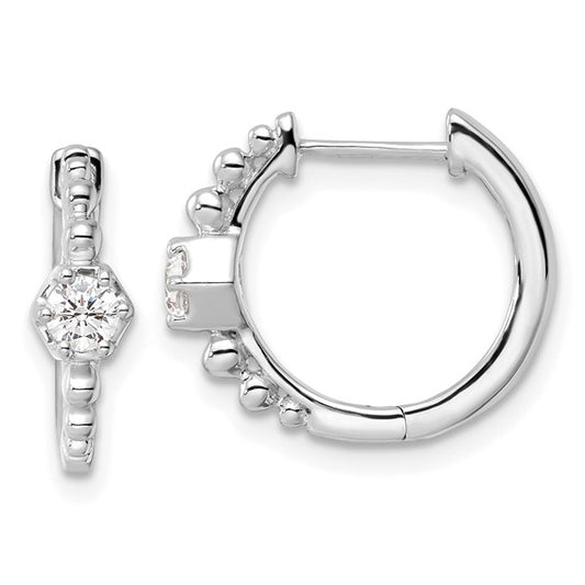 14KW True Origin Lab Grown Diamond VS/SI DEF Hinged Hoops