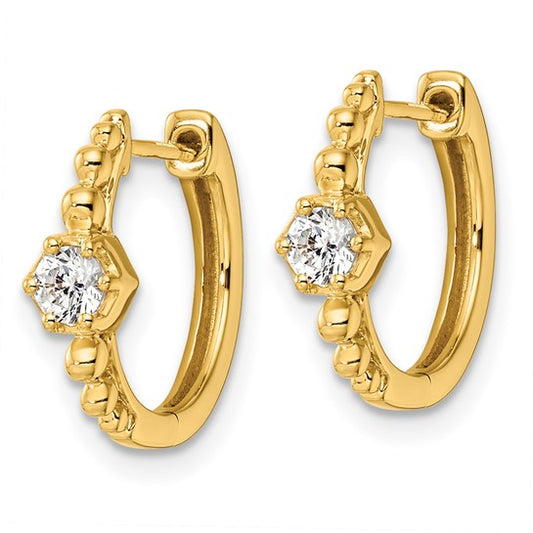 14Ky True Origin Lab Grown Diamond VS/SI DEF Hinged Hoops