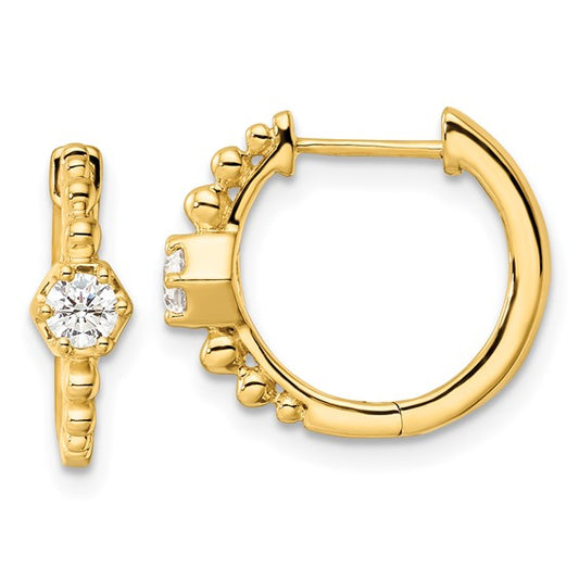 14Ky True Origin Lab Grown Diamond VS/SI DEF Hinged Hoops