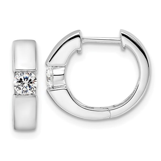 14KW True Origin Lab Grown Diamond VS/SI DEF Hinged Hoops