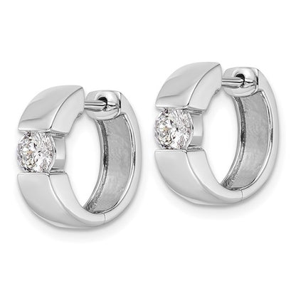14KW True Origin Lab Grown Diamond VS/SI DEF Hinged Hoops