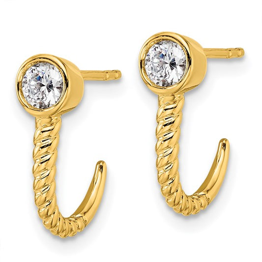 14Ky True Origin Lab Grown Diamond VS/SI DEF J Hoops