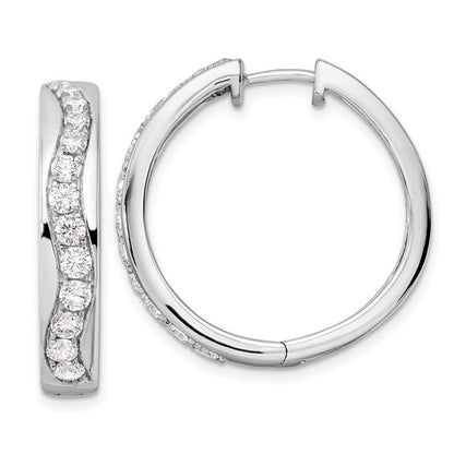 14Kw True Origin Lab Grown Diamond VS/SI, D E F, Hoop Earrings