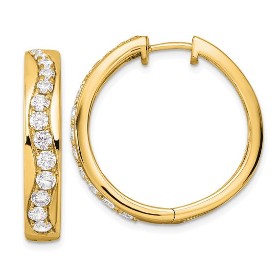 14Ky True Origin Lab Grown Diamond VS/SI, D E F, Hoop Earrings