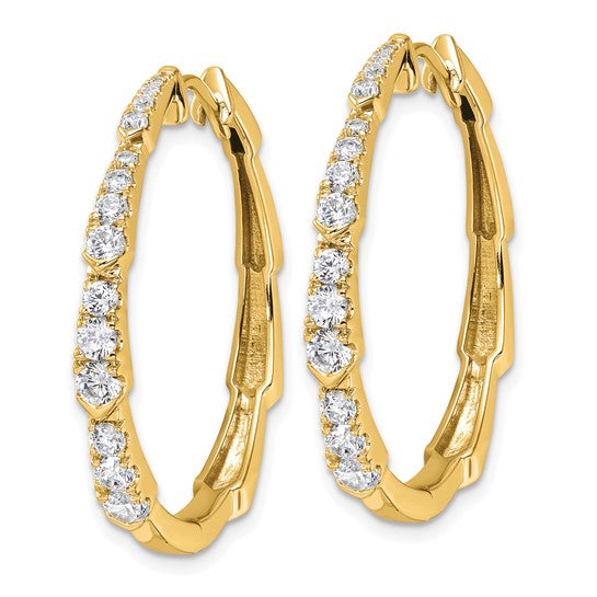 14Ky True Origin Lab Grown Diamond VS/SI DEF Hoop Earrings