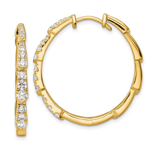 14Ky True Origin Lab Grown Diamond VS/SI DEF Hoop Earrings