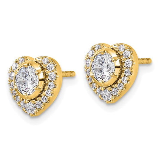 14Ky True Origin Lab Grown Diamond VS/SI DEF Heart Earrings