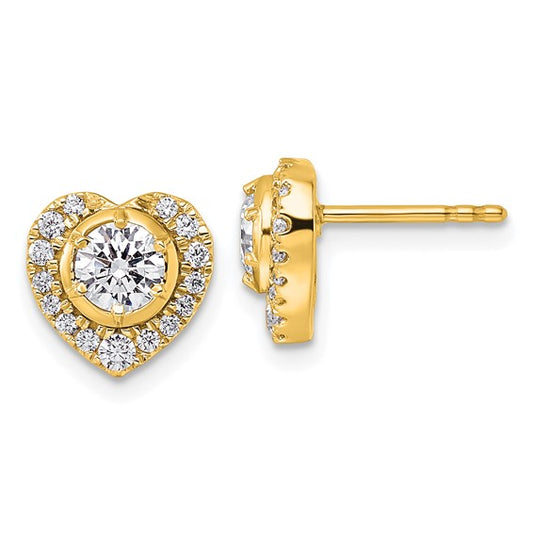 14Ky True Origin Lab Grown Diamond VS/SI DEF Heart Earrings