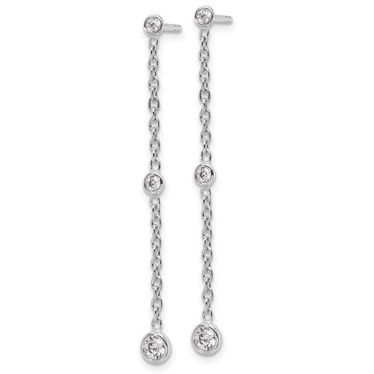 14KW True Origin Lab Grown Diamond VS/SI DEF Post Dangle Earrings