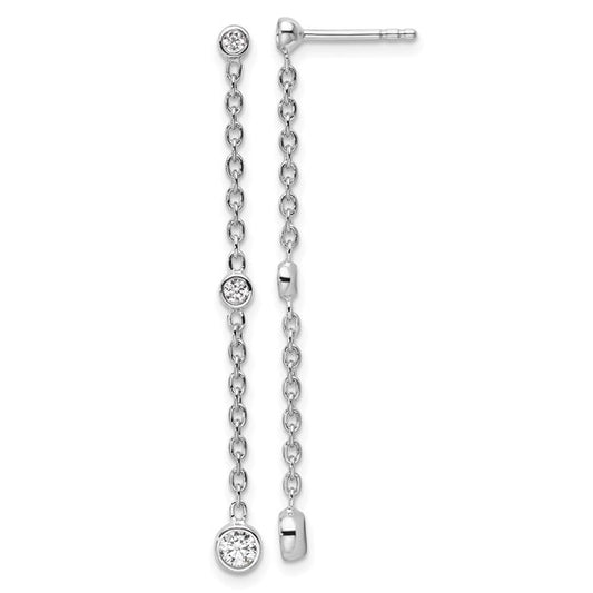 14KW True Origin Lab Grown Diamond VS/SI DEF Post Dangle Earrings