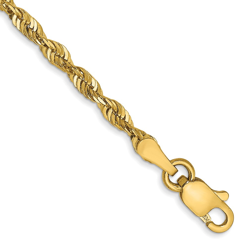 14k 2.5mm Ultra D/C Rope Chain