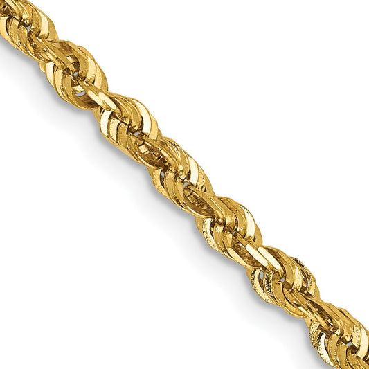 14k 2.75mm Ultra D/C Rope Chain