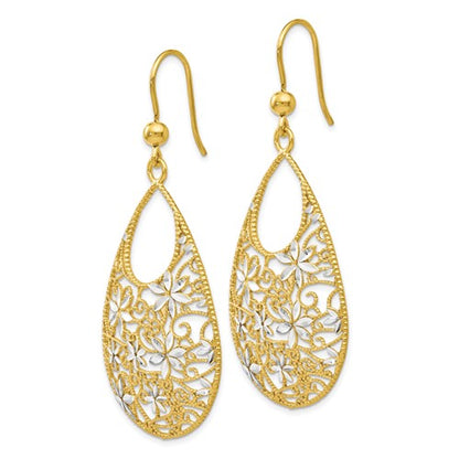 Leslie's Sterling Silver Gold-tone 18K Flash-plated D/C Earrings