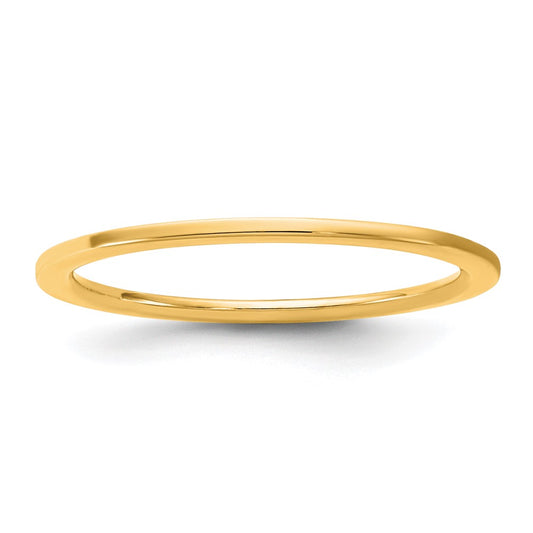 14KY 1mm Standard Flat Comfort Fit Band Size 7.5