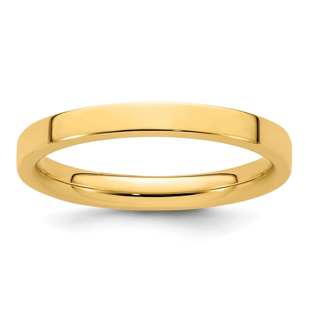 14KY 2.5mm Standard Flat Comfort Fit Band Size 10