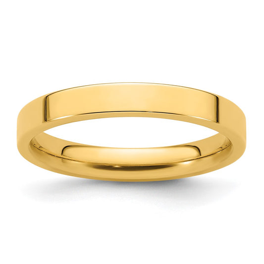 14KY 3mm Standard Flat Comfort Fit Band Size 6.5