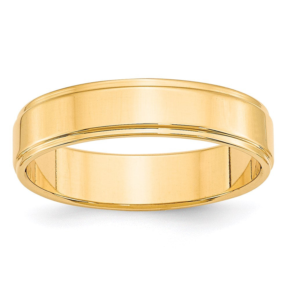 14KY 5mm Flat with Step Edge Band Size 4