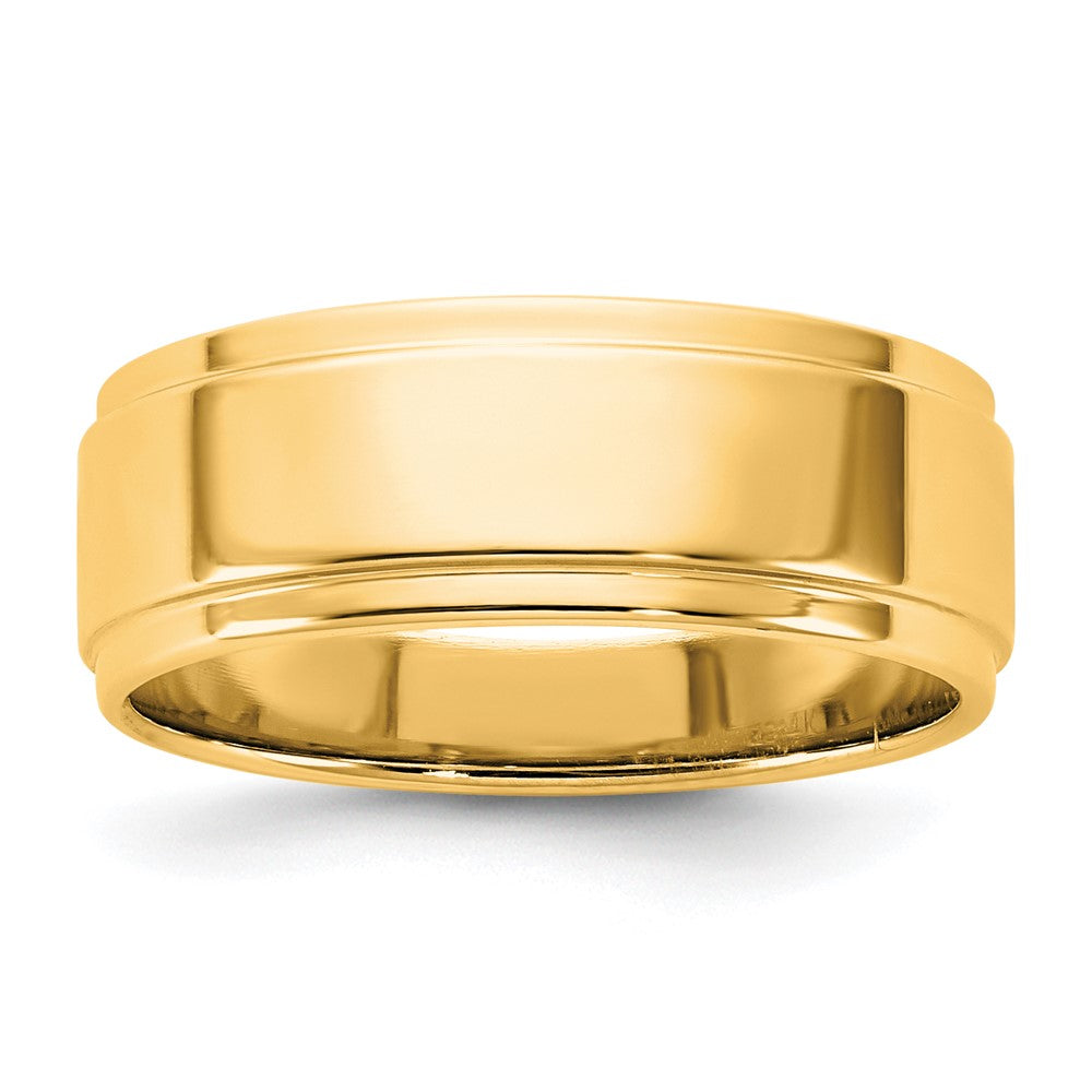 14KY 7mm Flat with Step Edge Band Size 14