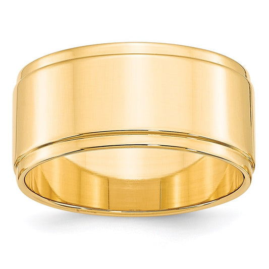 14KY 10mm Flat with Step Edge Band Size 9
