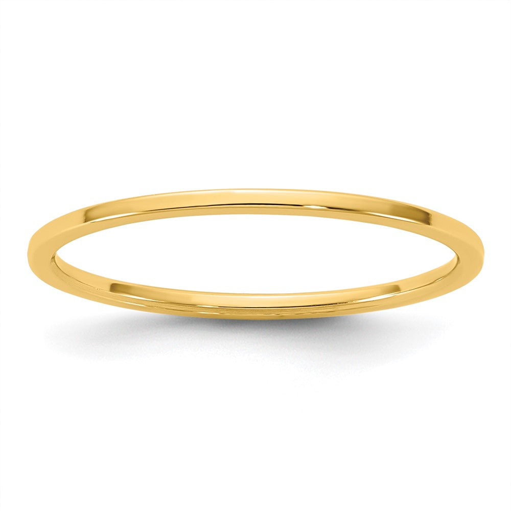 14KY 1mm LTW Flat Band Size 7.5
