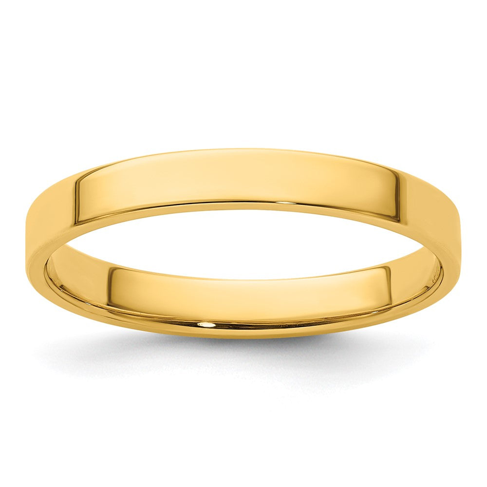 14KY 3mm LTW Flat Band Size 13.5