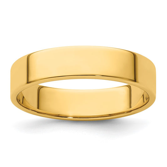 14KY 5mm LTW Flat Band Size 12.5