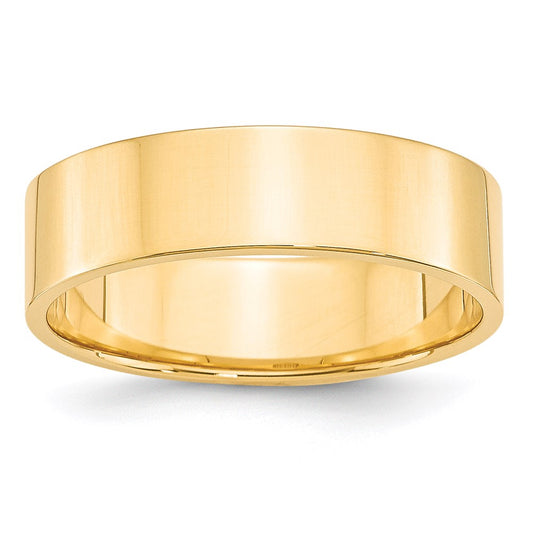 14KY 6mm LTW Flat Band Size 13