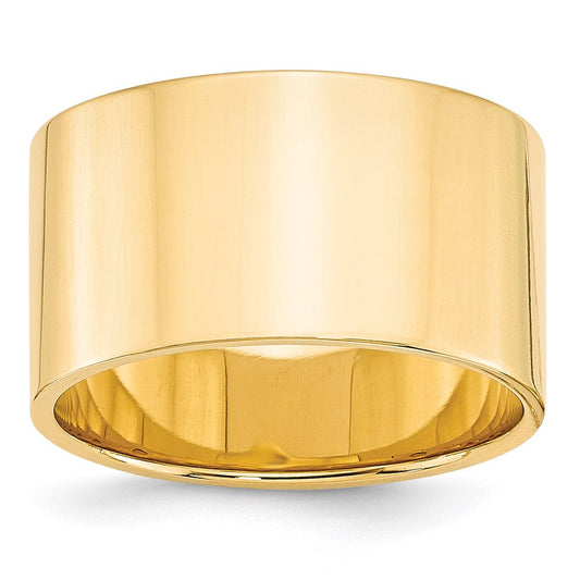 14KY 12mm LTW Flat Band Size 8