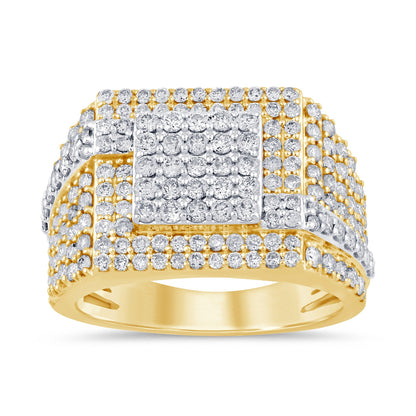 10K SOLID YELLOW GOLD 2.25 CARAT REAL DIAMOND ENGAGEMENT RING WEDDING PINKY BAND