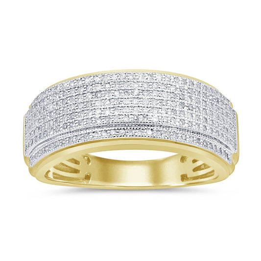 10K SOLID YELLOW GOLD .60 CARAT REAL DIAMOND ENGAGEMENT RING WEDDING PINKY BAND