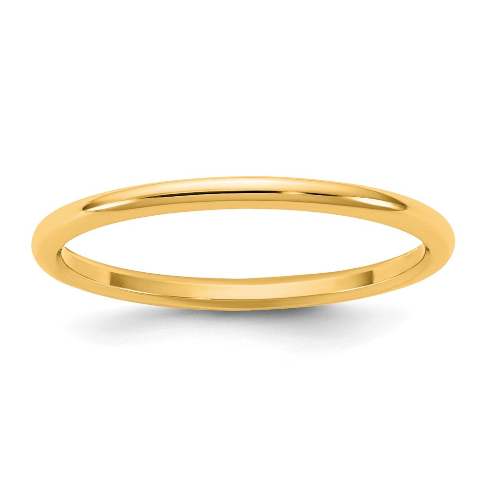 14KY 1.5mm Half Round Band Size 7.5