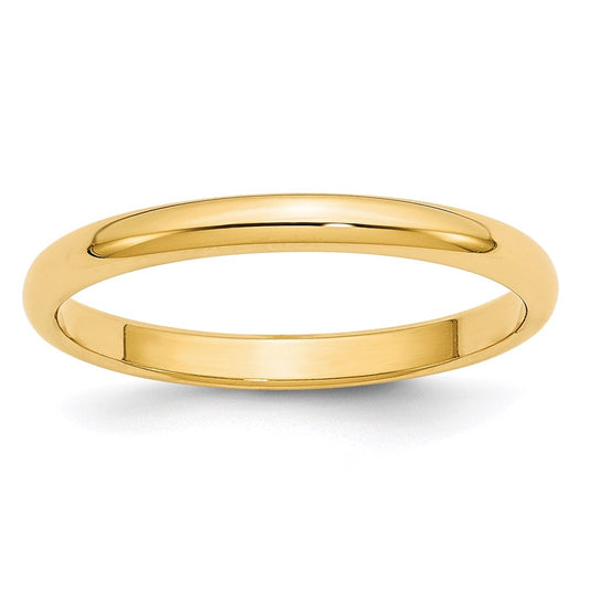 14KY 2.5mm Half Round Band Size 13.5