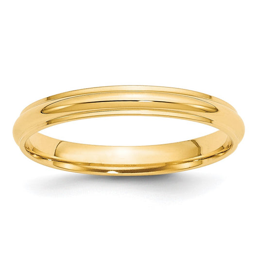 14KY 3mm Half Round with Edge Band Size 5