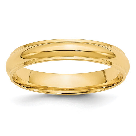 14KY 4mm Half Round with Edge Band Size 6.5