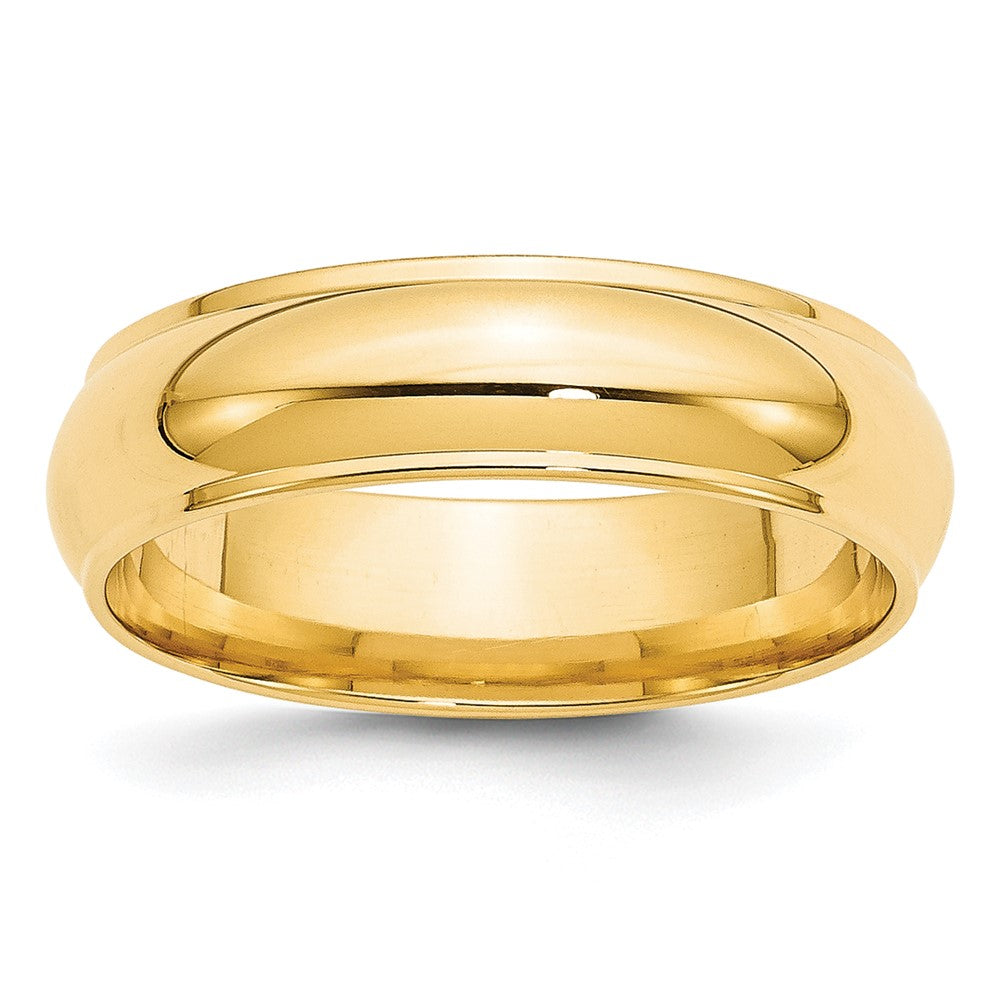 14KY 6mm Half Round with Edge Band Size 9
