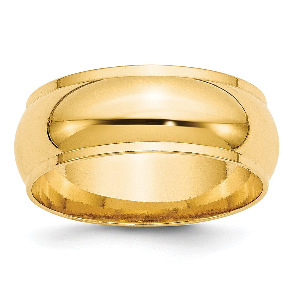 14KY 8mm Half Round with Edge Band Size 7.5