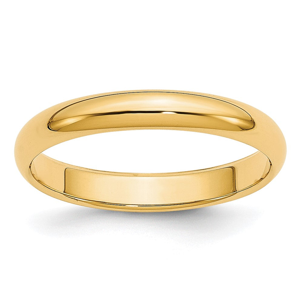 14KY 3mm LTW Half Round Band Size 13