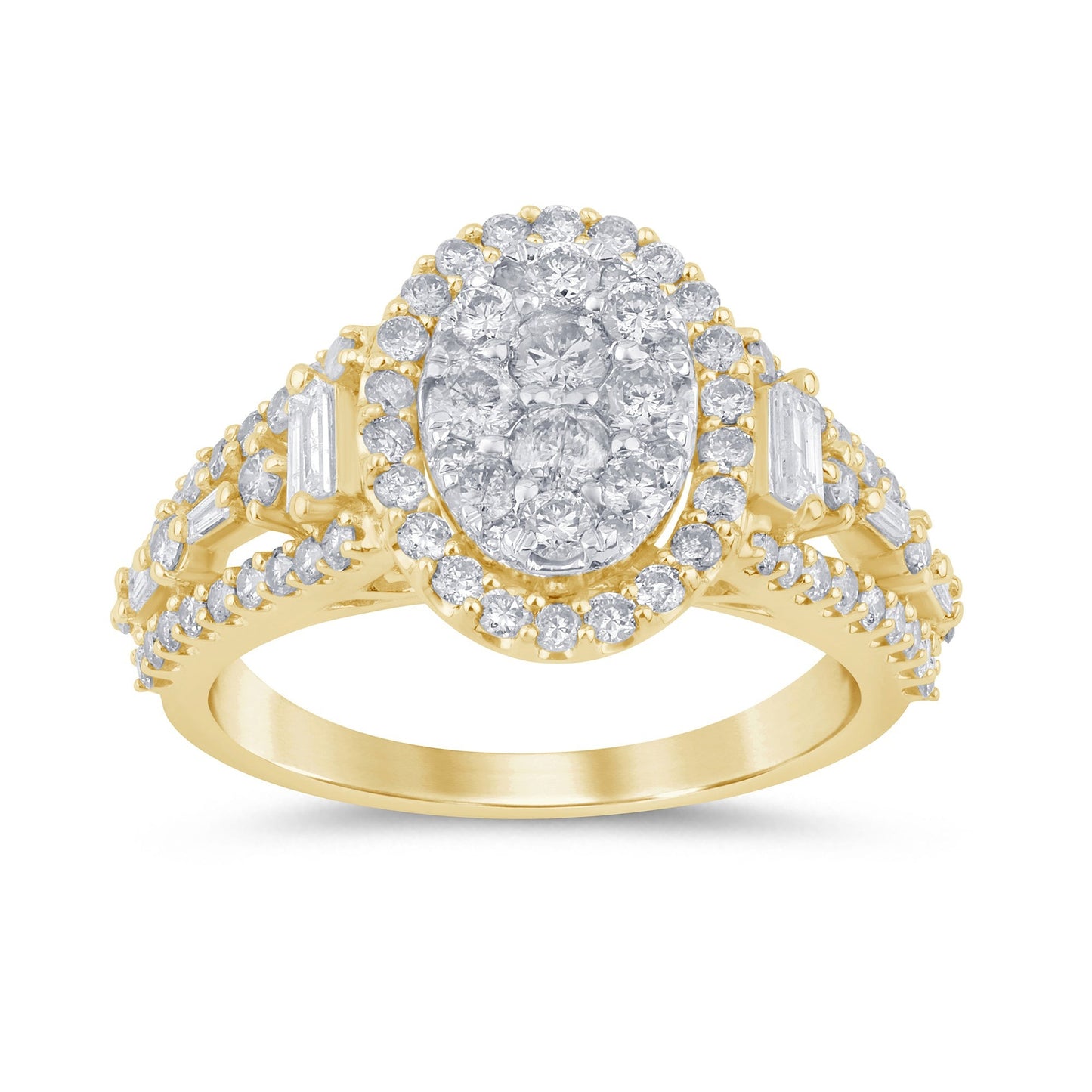 10K YELLOW GOLD 1.50 CARAT WOMEN REAL DIAMOND ENGAGEMENT RING WEDDING RING BRIDAL