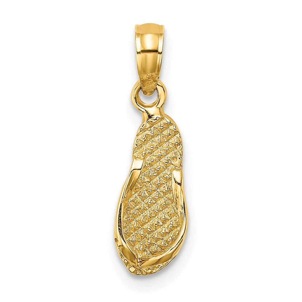 14K 3D KEY WEST Flip Flop Charm