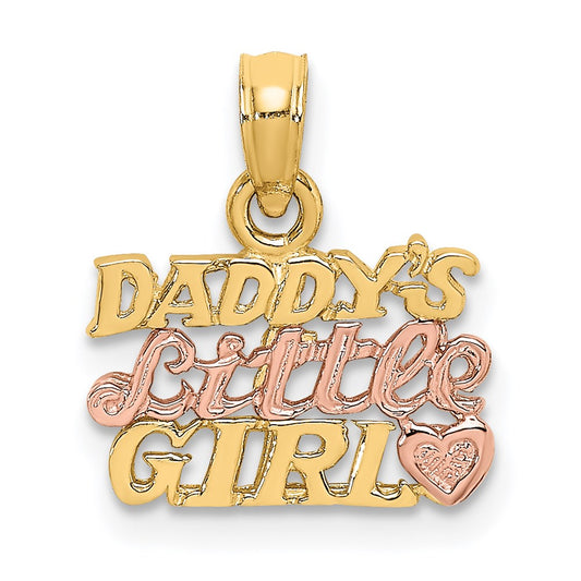 14k Two-Tone DADDY'S LITTLE GIRL Charm