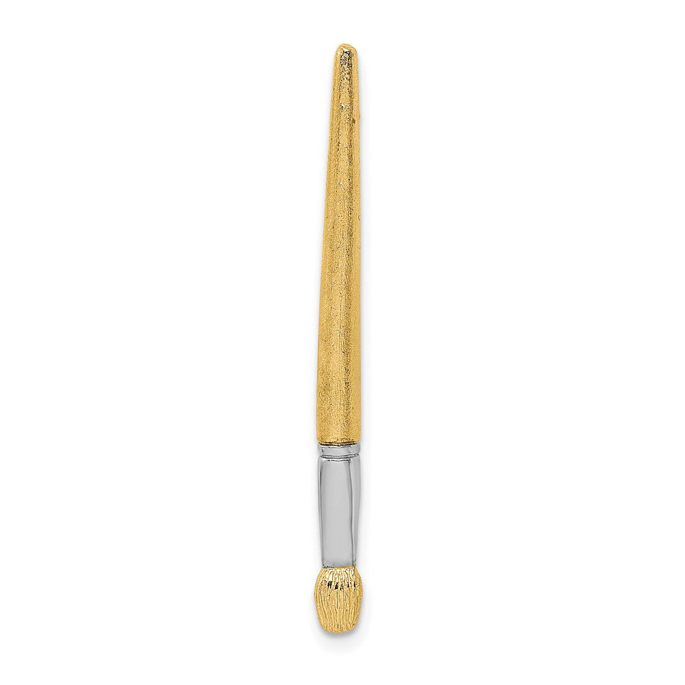 14K w/Rhodium 3-D Oil Paint Brush Charm