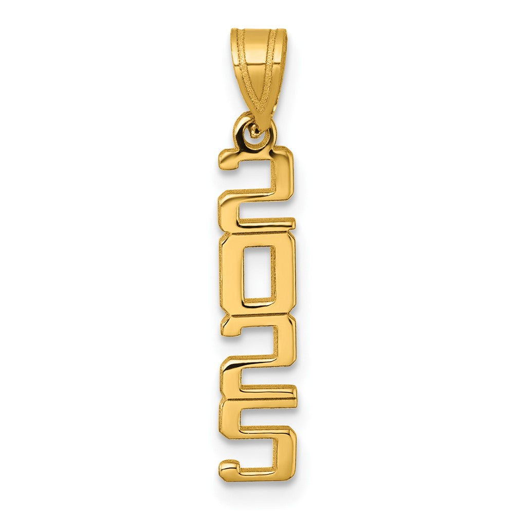 14K Polished Vertical 2025 Graduation Charm