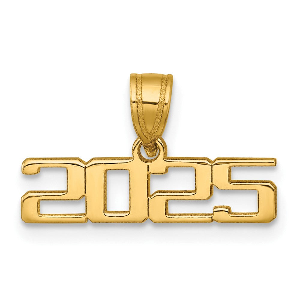 14K Polished 2025 Graduation Charm