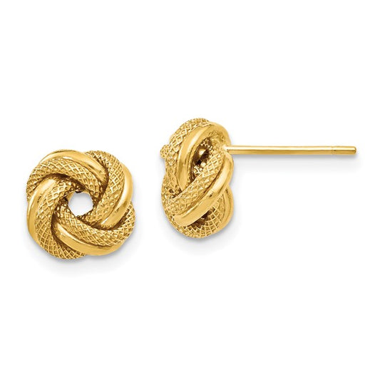 Leslie's 14K Polished D/C Love Knot Post Earrings