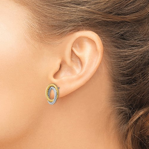 Leslie's 14K Two-Toned Fancy Earrings