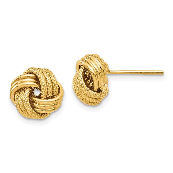 Leslie's 14K Polished Textured Love Knot Earrings