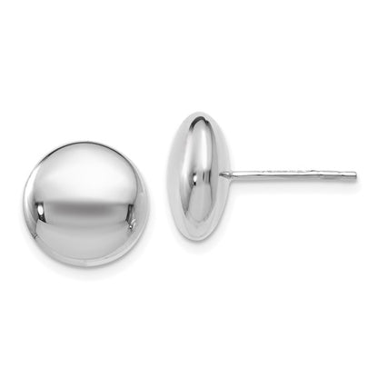 Leslie's 14K White Gold Polished Button Post Earrings